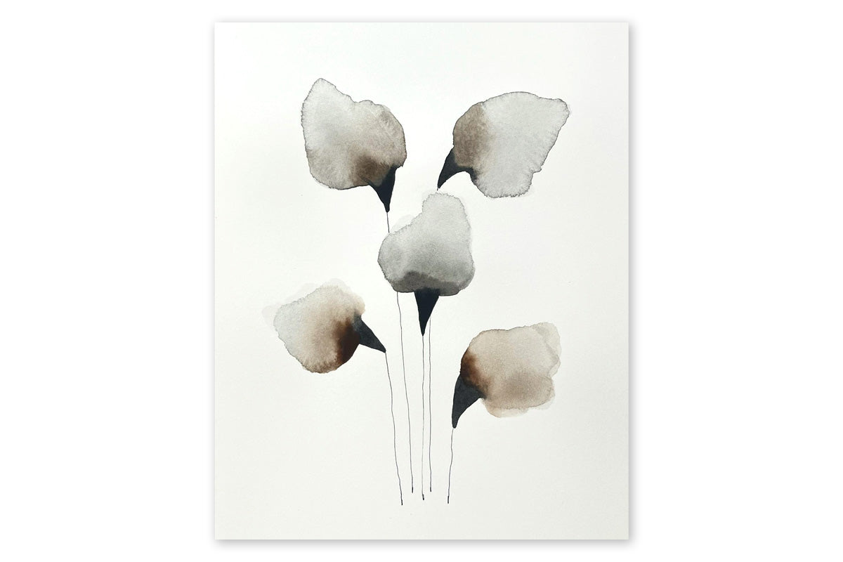 A stunning and minimalistic watercolor artwork made by Celine Nordenhed