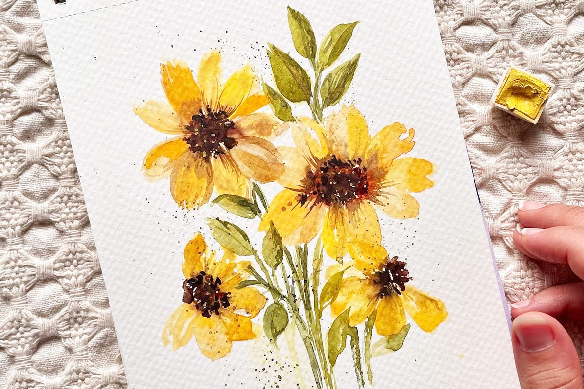 A stunning watercolor painting of a flower to inspire your own masterpieces today!