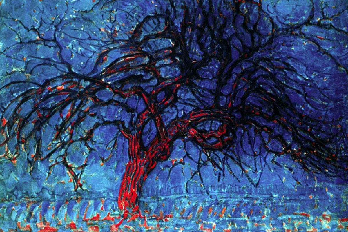 Avond (Evening): The Red Tree by Pier Mondrian (1908)