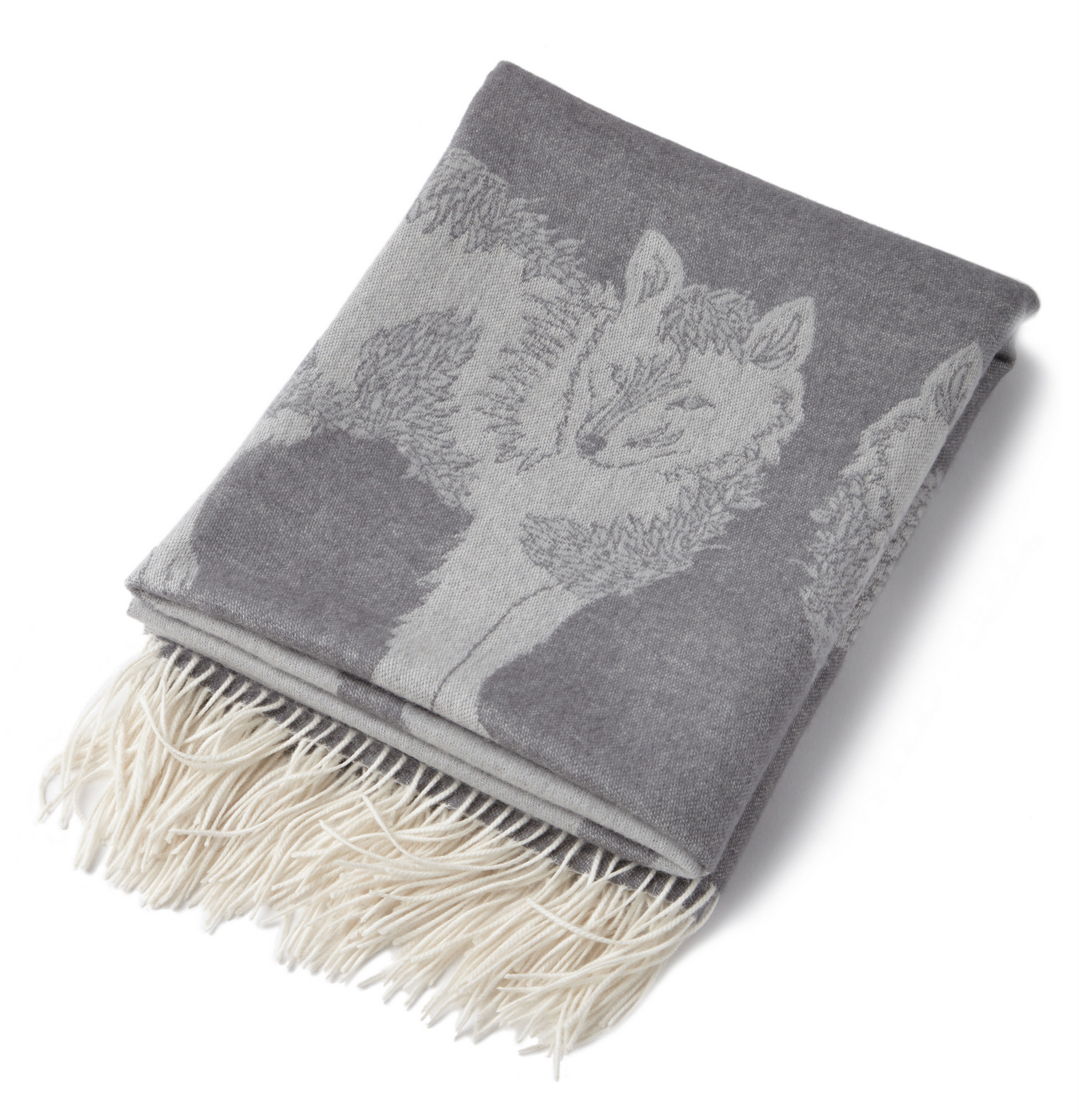 Raw Cashmere Blanket-Fox Grey