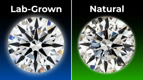 Visual Differences between lab grown and natural grown diamonds