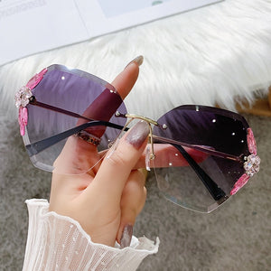 Fashion Square Gradient Mirror Sunglasses Women 2023 Retro Brand