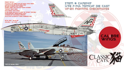 Pre-Order Calibre Wings CA72TP07 1:72 Grumman F-14A USN, Maverick