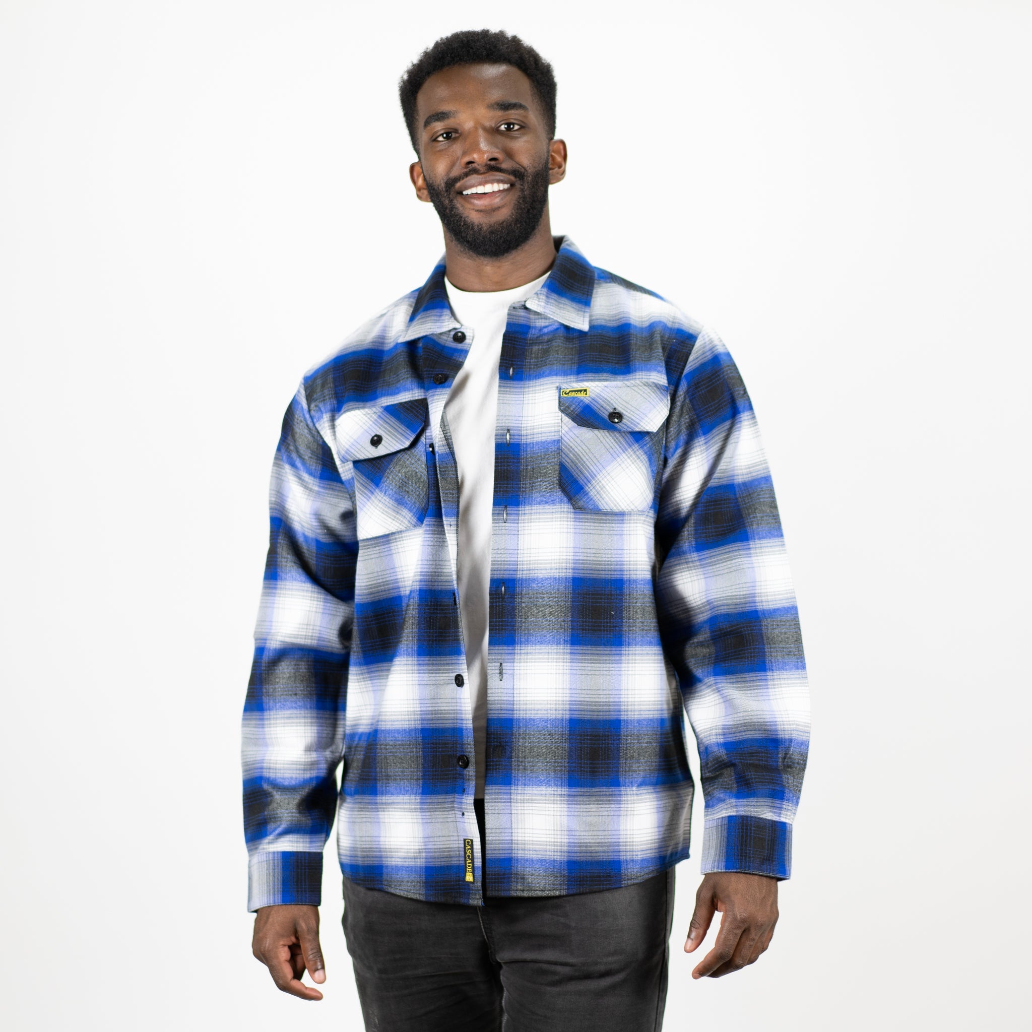 The Original Cascade Flannel - Arctic Blue/White - The Original Cascade product image