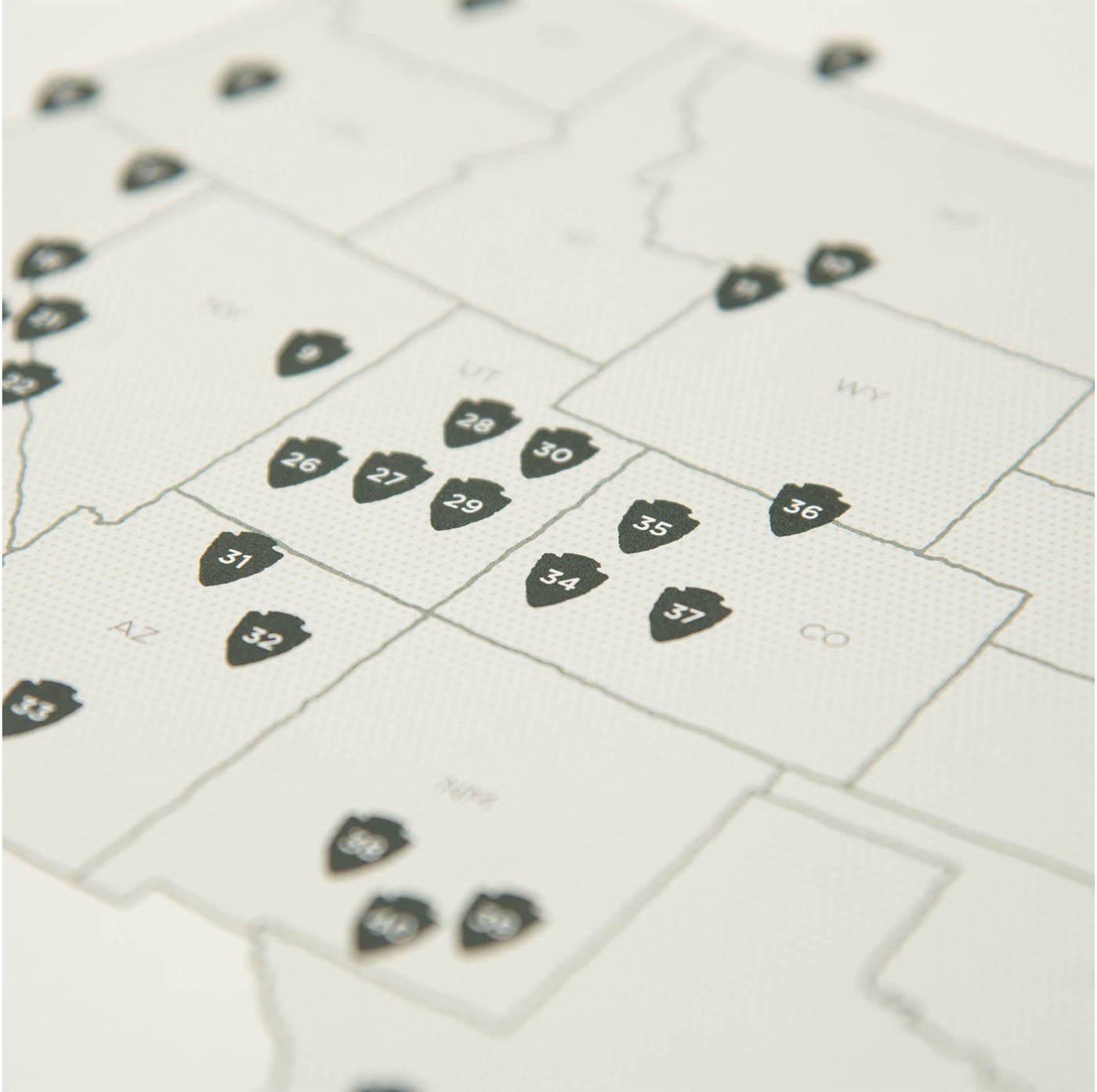 US National Parks Map Checklist Poster The GeoProject   WebsiteSlidesDetail A03df621 6b23 4b9a 9e09 Eb2b554095cf 1400x 