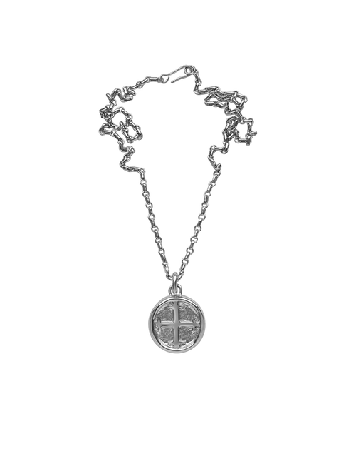 LAURA LOMBARDI + NET SUSTAIN Cresca platinum-plated recycled necklace |  NET-A-PORTER