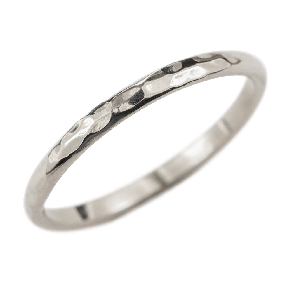 2mm Wide x 1.5 mm Thick, 14k White Gold 