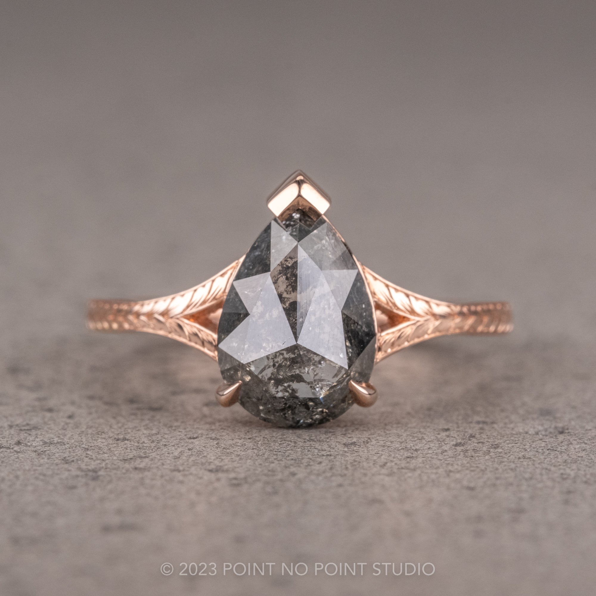 Black Diamond Engagement Ring – Point No Point Studio