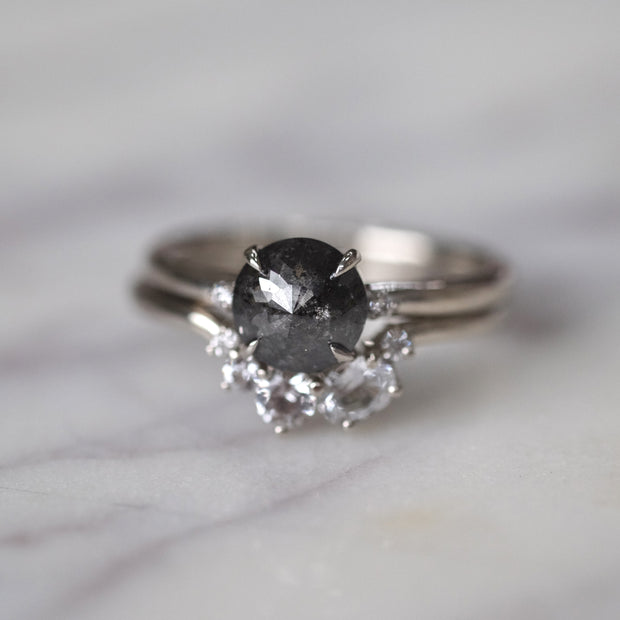 Sapphire Sammy Wedding Ring, 14k White Gold – Point No Point Studio