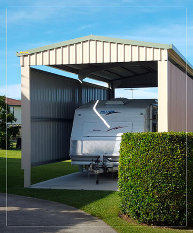 Specially design caravan storage shed