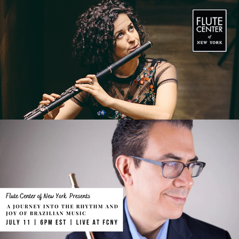 Flute Center Salon Series Presents Un voyage dans le rythme et la joie de la musique brésilienne avec Hadar Noiberg et Marco Granados Live au FCNY le 11 juillet 2023 à 6 h XNUMX HNE