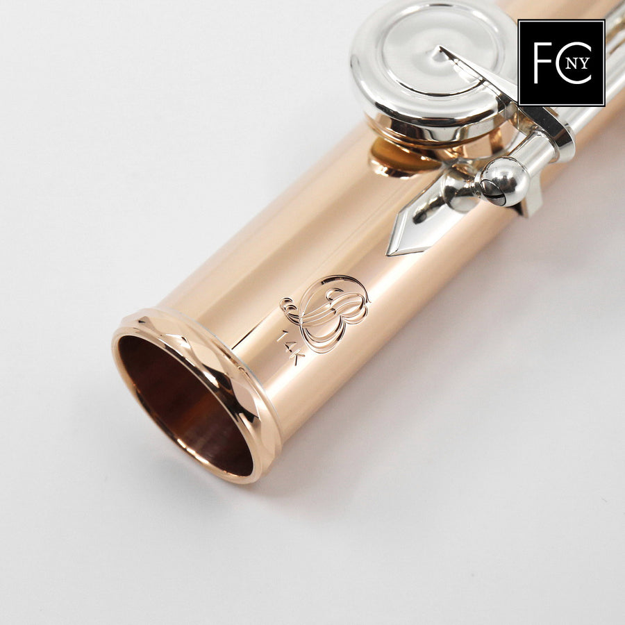Brannen Brothers "Brögger Flute" in 14K Gold with Silver Keys, 14K Rings and Tone Holes  New 