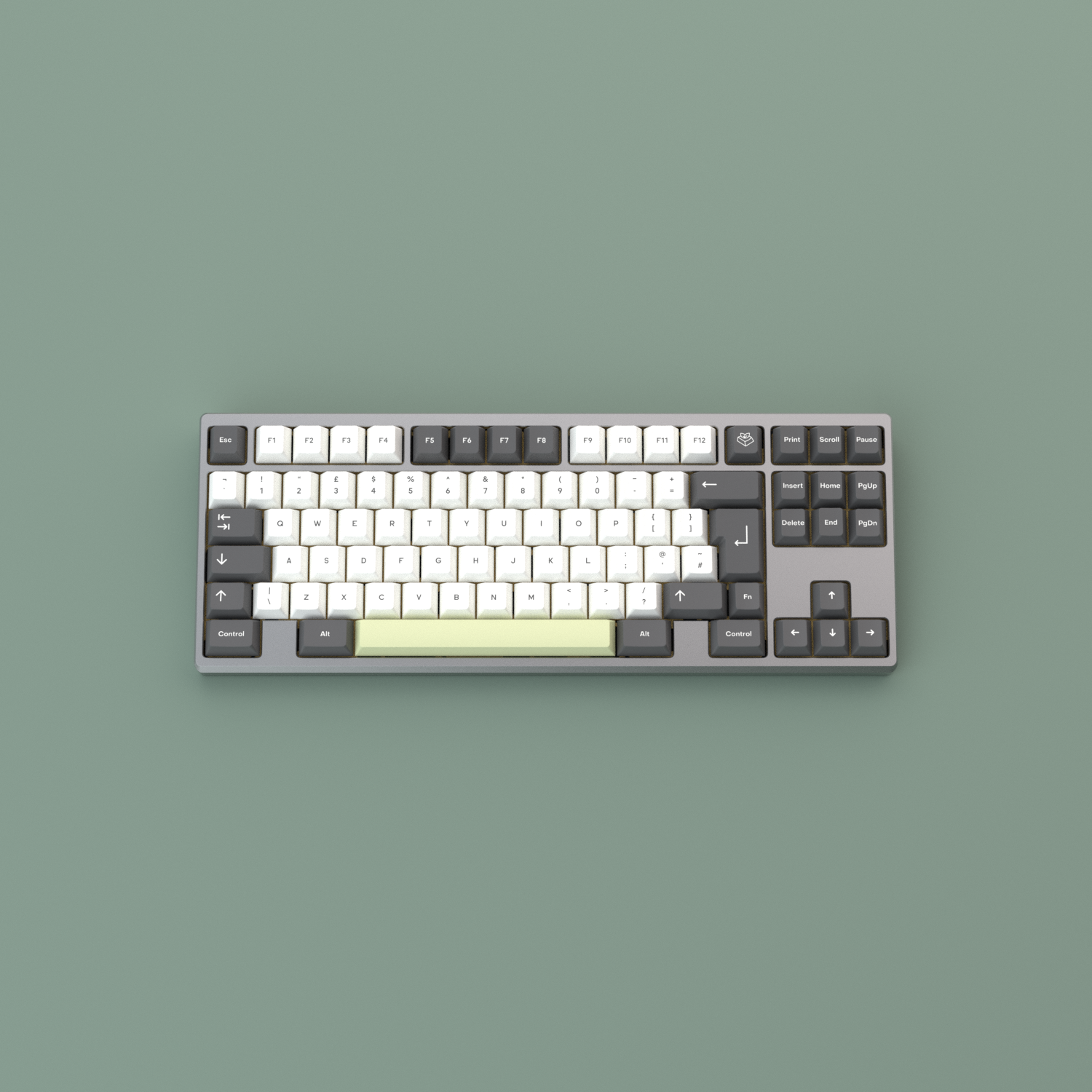 Sencha on a silver Frog tenkeyless keyboard.