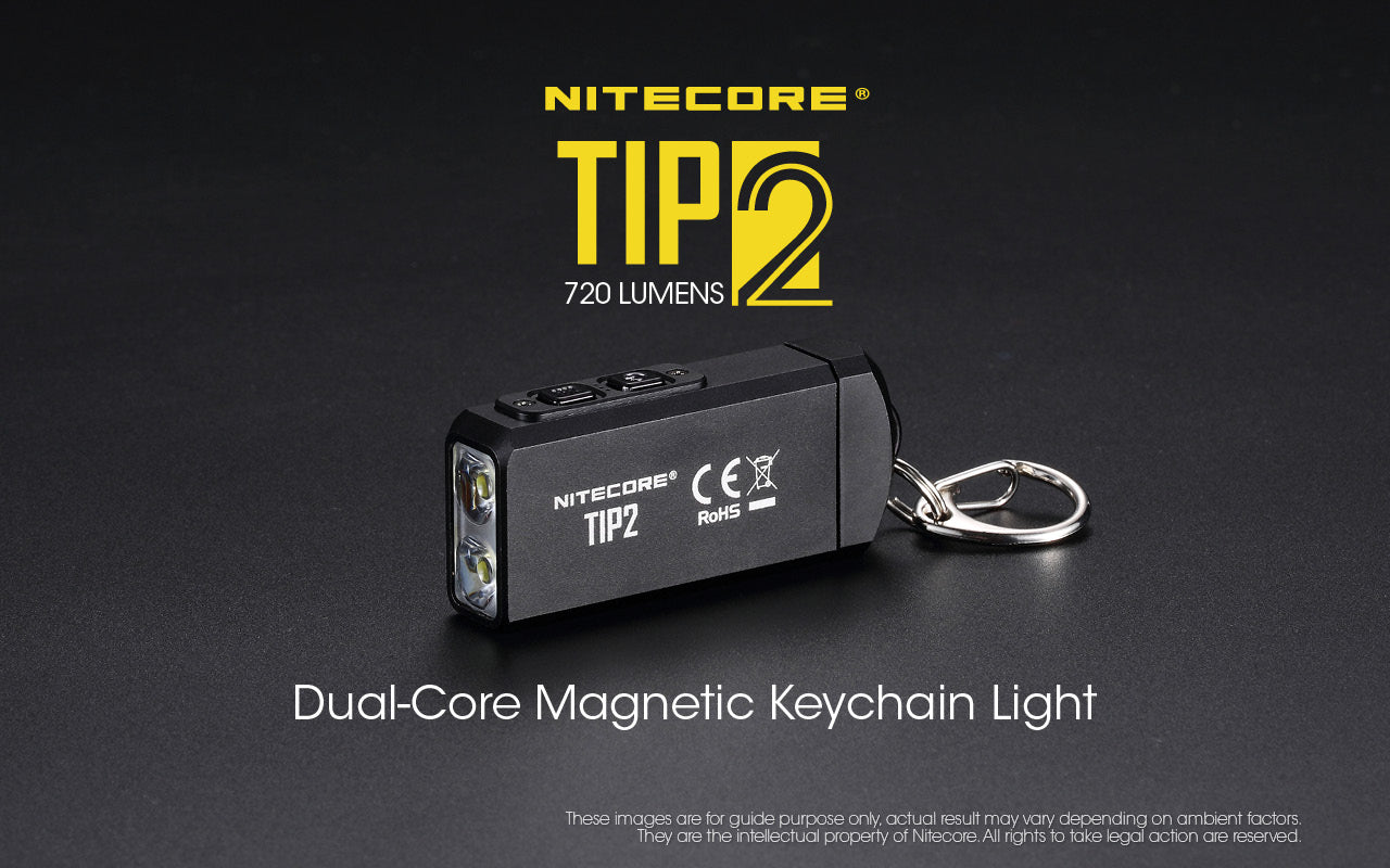 פנס, פנס כיס, פנס קומפקטי, Nitecore TIP2, תאורה עוצמתית, פנס נטען USB-C, פנס EDC, פנס מיניאטורי, תאורה לטיולים, ציוד טקטי, פנס LED