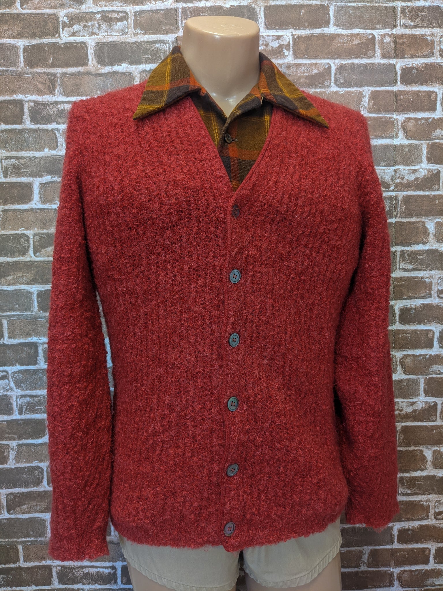 Vintage 60s Red Mohair Cardigan - size L – Ultratwist Vintage