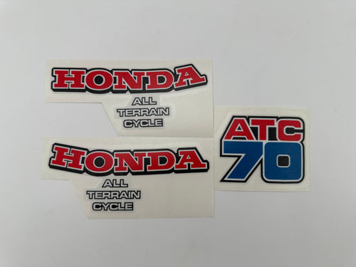 1979 Honda ATC70 Gas Tank and Rear Fender Decal Set