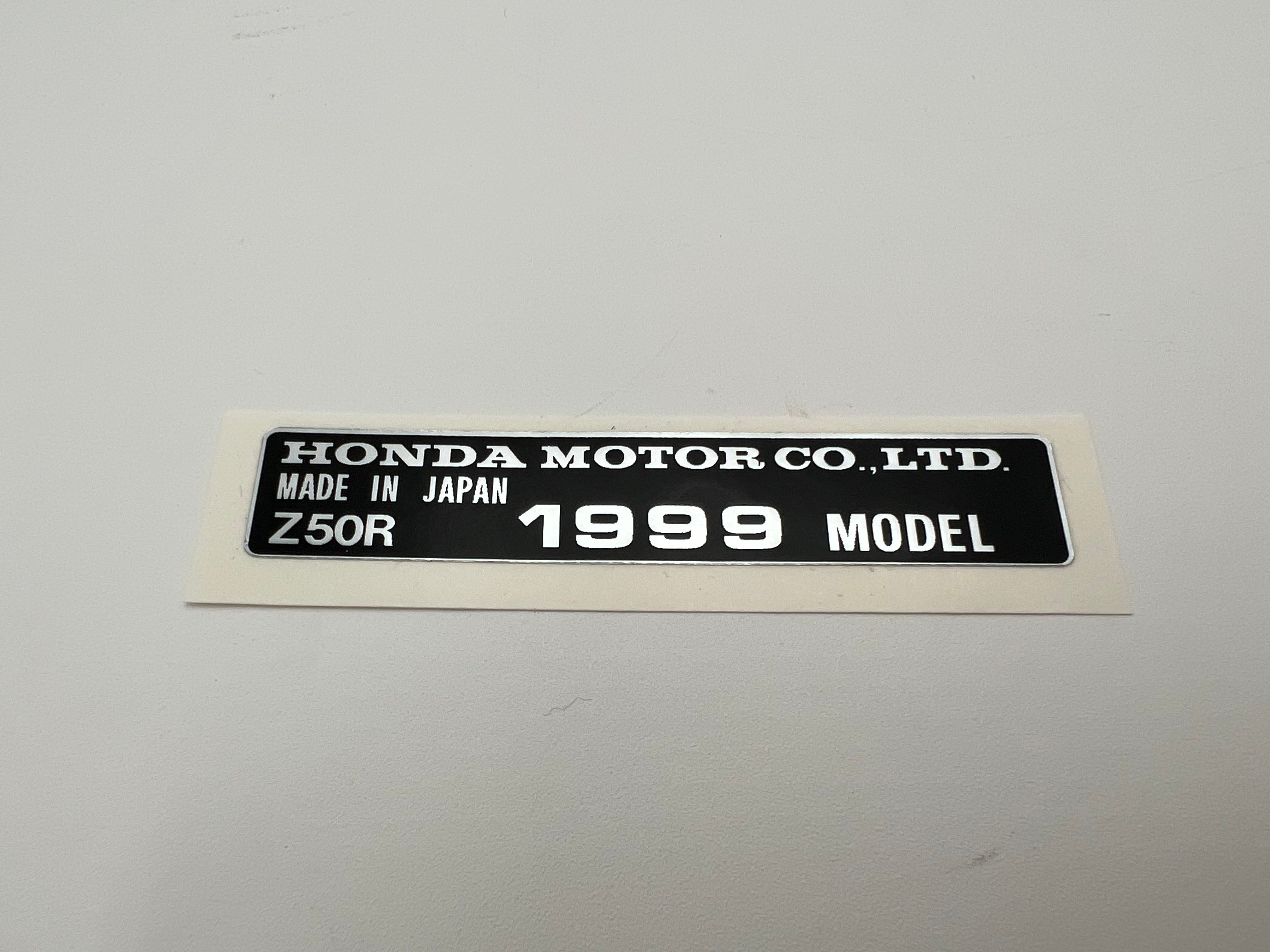 1999 Honda Z50R Frame Year Decal