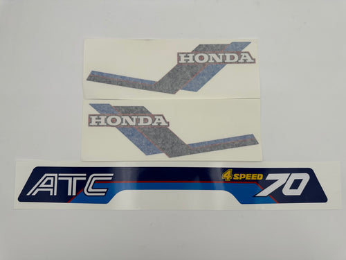 1984 Honda ATC70 Gas Tank and Rear Fender Decal Set