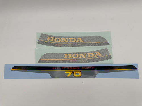 1980 Honda ATC70 Gas Tank and Rear Fender Decal Set