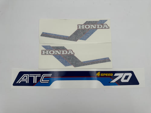 1984 Honda ATC70 Gas Tank and Rear Fender Decal Set