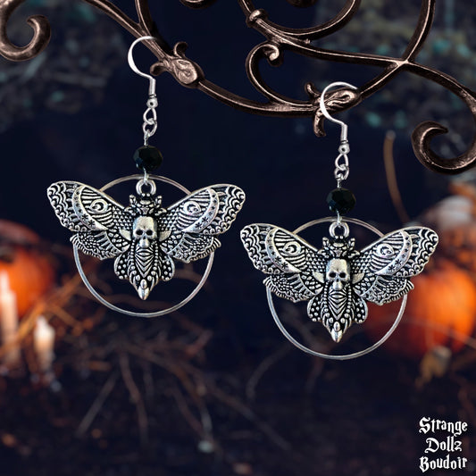  Luna Moth Earrings by d'ears Non-Tarnish Sterling