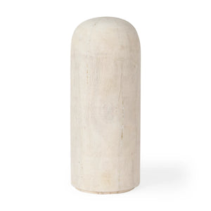 Knox Elegant White-Wash Wooden Decorative Tower - Stylish Home Accent for Modern Interiors - Stylish Design Furniture