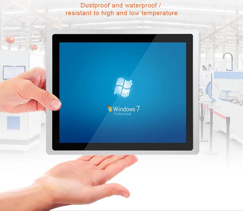 10.4 12.1 15 Inch 1024x768 Embedded All i One PC 10 Points Industrial Touch Screen Panel PC For Windows 10 PRO With Waterproof Frame