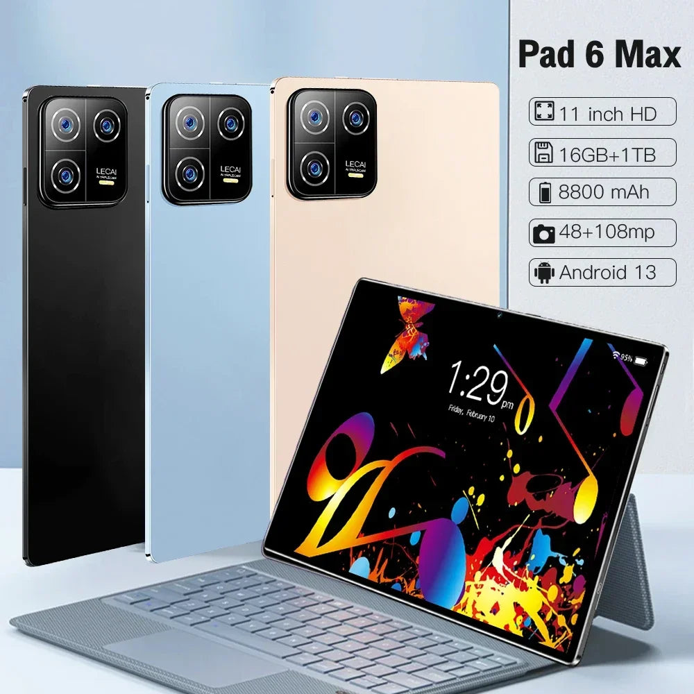 2024 New Original Tablet Mi Pad 6 Max 16G+1TB Android13 PC Tablets 11.0inch 8800mAh original pc Global 5G Dual SIM Card