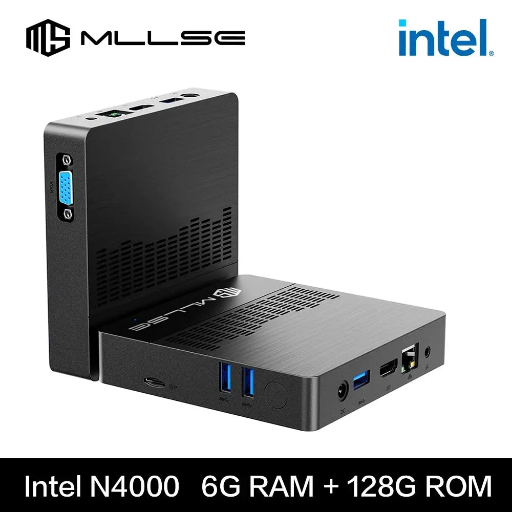MLLSE M2 Air Intel Gemini Lake N4000 Mini PC Mini Computer With Windows 11, Dual-Band, WIFI, Bluetooth And USB