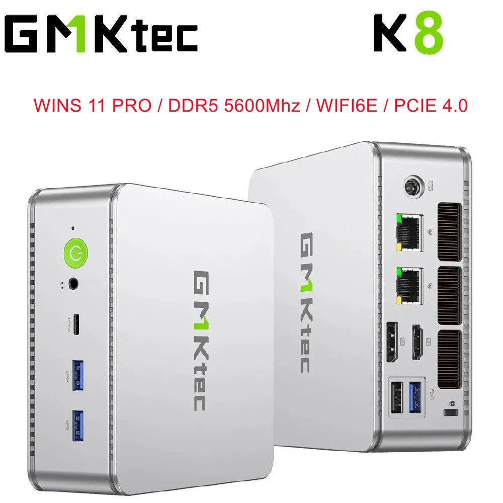 K8 MINI PC Windows 11 Pro Desk Gaming Computer With WIFI And Dual 2.5G LAN