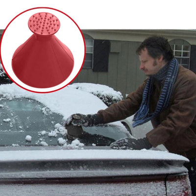 2-Pack: Magical Ice Scrapers, Funnel Snow Scrape for Car Windshield, R