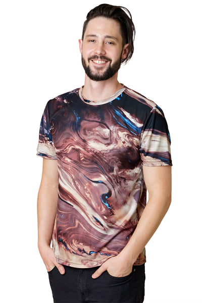 Mens Short Sleeve-Colorful Exercise Clothing-Satellite Image of Earth ...