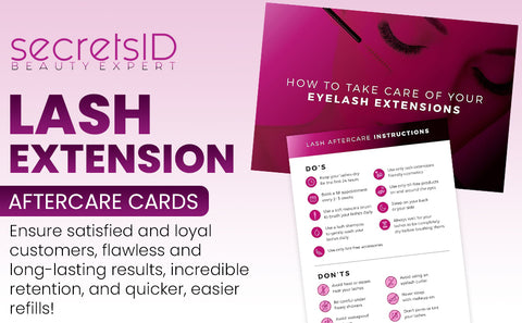 Eyelash Extension Aftercare Cards