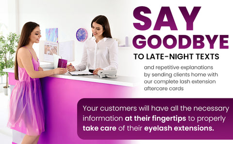 Eyelash Extension Aftercare Cards