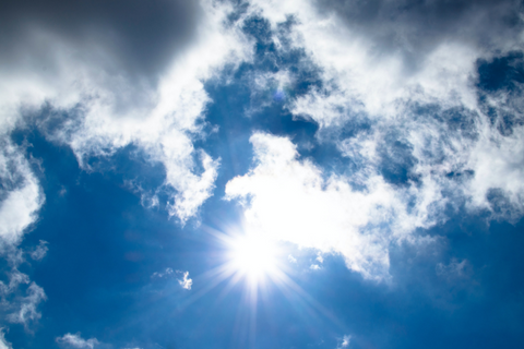 picture of the sun with some clouds