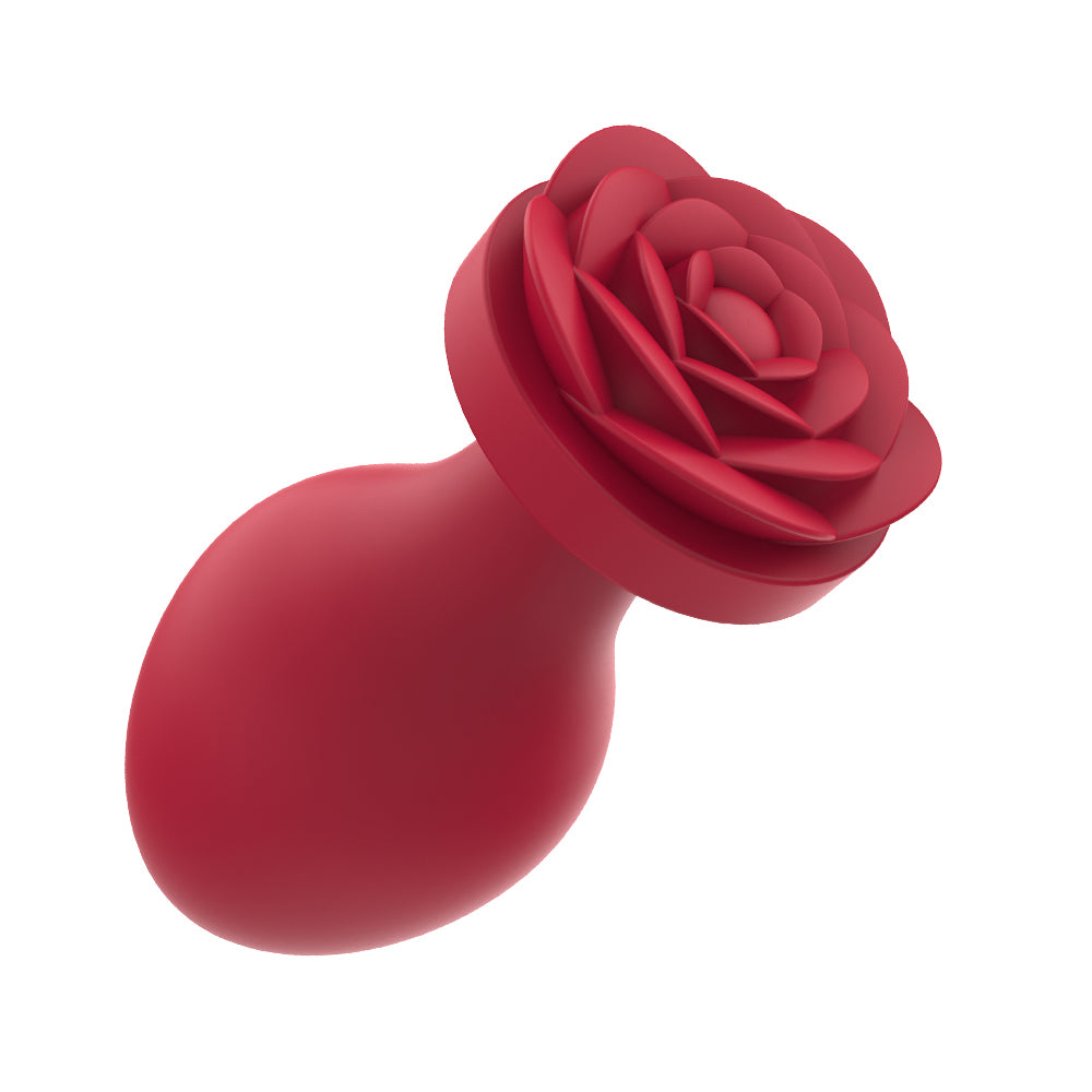 Red rose butt plug for men and women