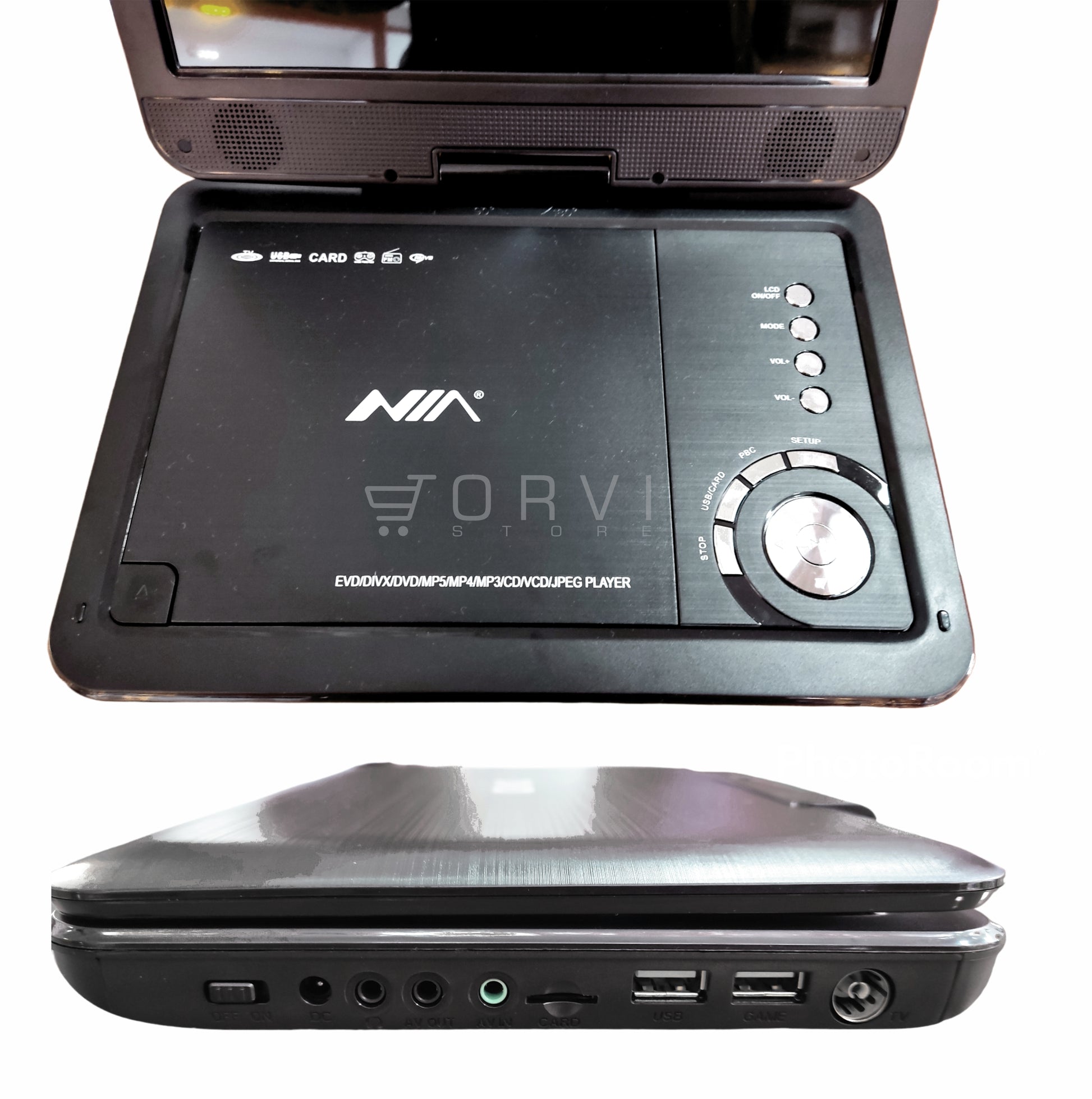 Reproductor Televisor 11 pulgadas Dvd Portatil Con Fm Mp3 Mp4 Jueg – JORVI STORE