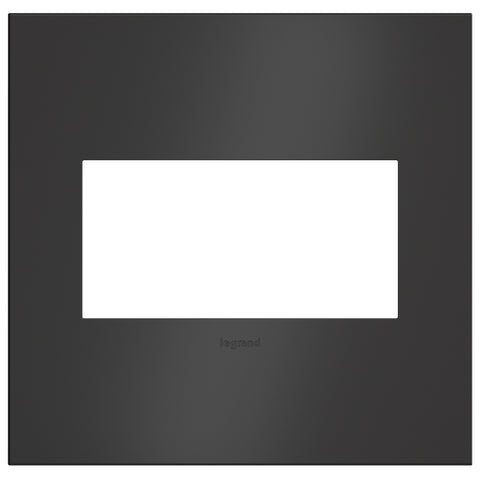 Plafonnier LED intégrée 1700lm 21W blanc neutre GoodHome Alani noir mat  l.57 x H.9.5 x P.50 cm