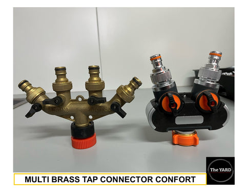 MULTI BRASS TAP CONNECTOR CONFORT GRIP