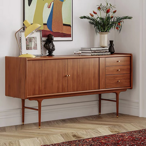 Wooden Storage Cabinet with Drawers