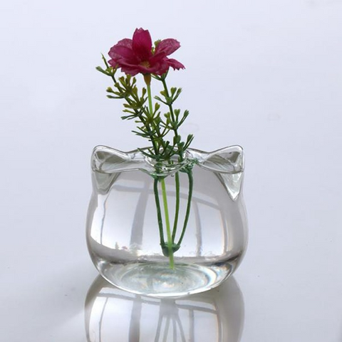 Iridescent Ball Glass Flower Vase- CharmyDecor