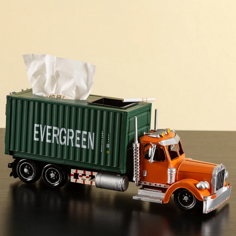 Big Rig Truck Tissue Box Holder