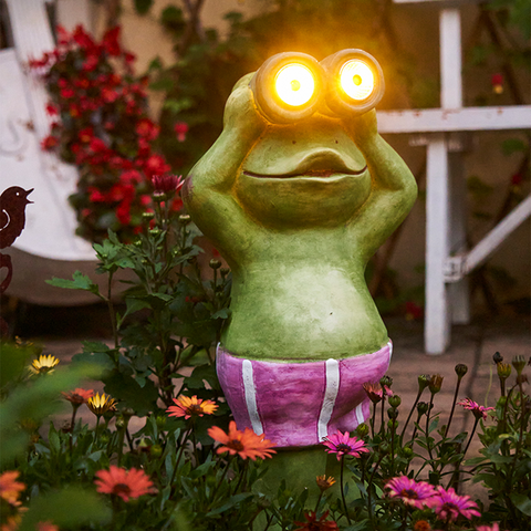 Frog-Shaped Solar Outdoor Light