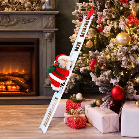 Santa Climbing Ladder Tree Decorative object