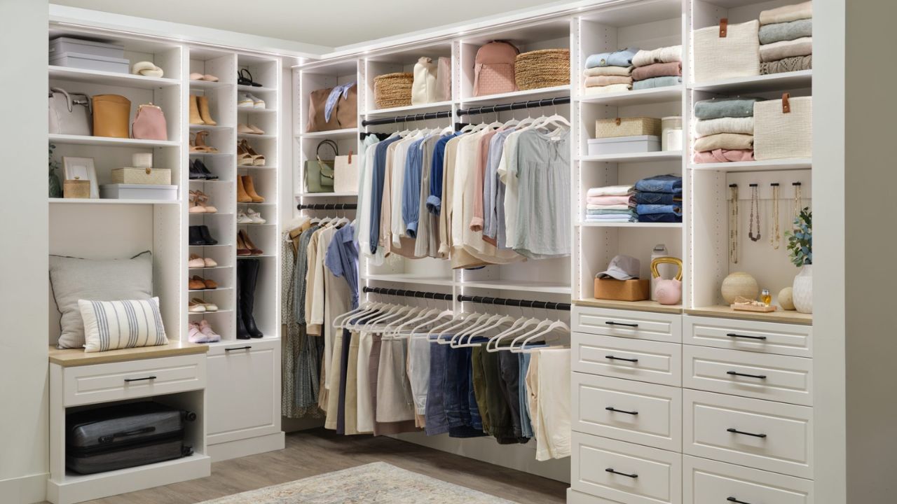 a decluttered closet