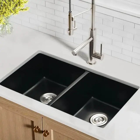 Double bowl undermount with basket strainer high quality kitchen sink