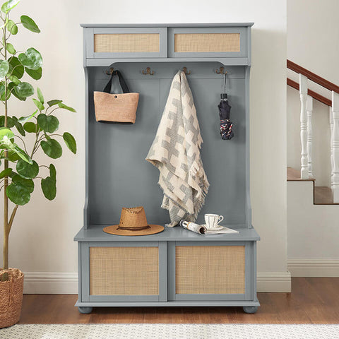 Entryway Rack with Bench