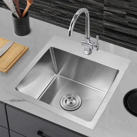 Top mount work station kitchen sink