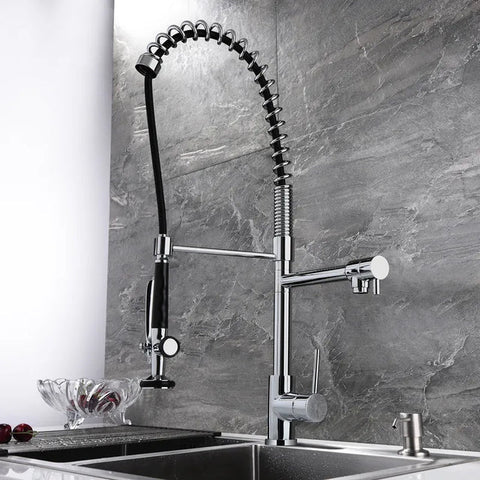 Kitchen Faucets with Pull Down Sprayer