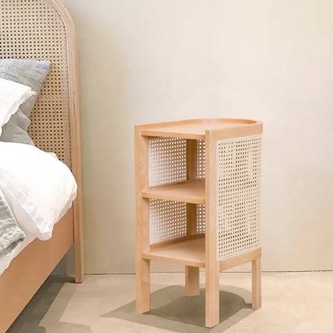 Semi-Circle Rattan bedside table